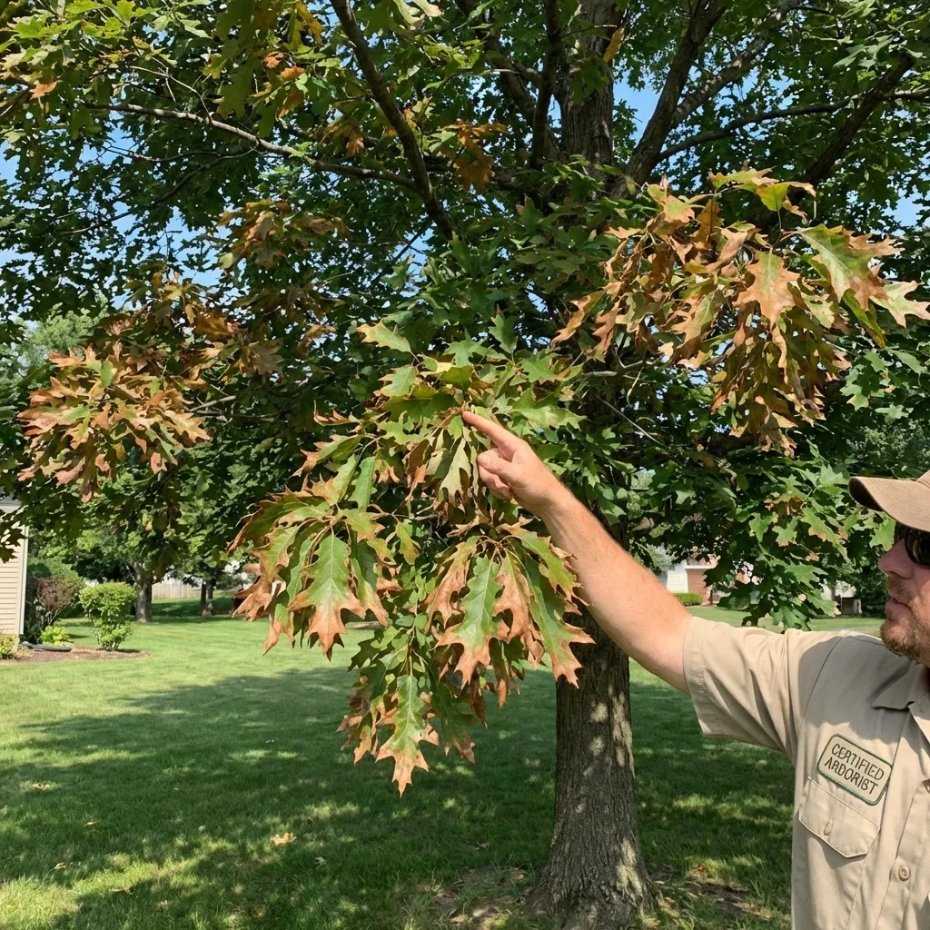 How to Tell Oak Wilt Apart from Drought, Borers, and Other Stresses — oak wilt symptoms