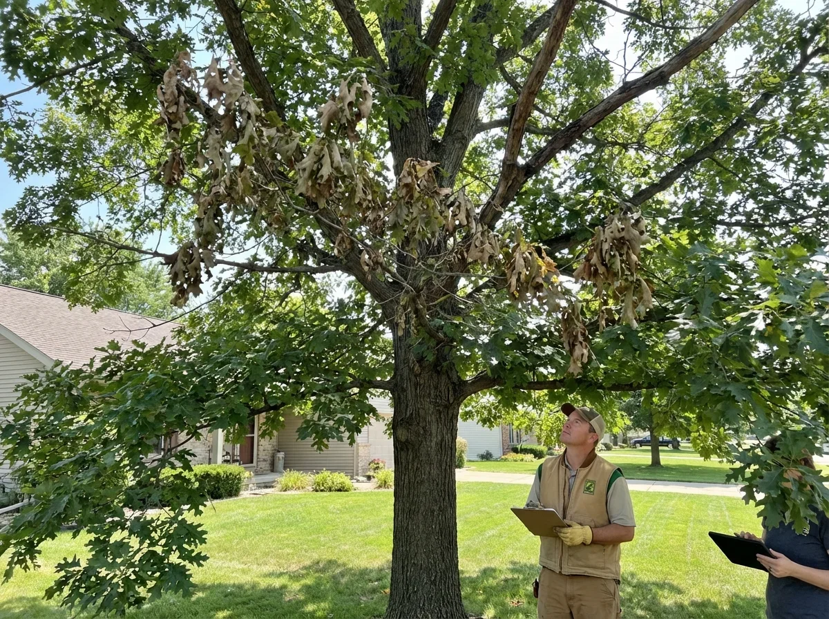 White Oak Symptoms: Slower Decline, Better Survival — oak wilt symptoms