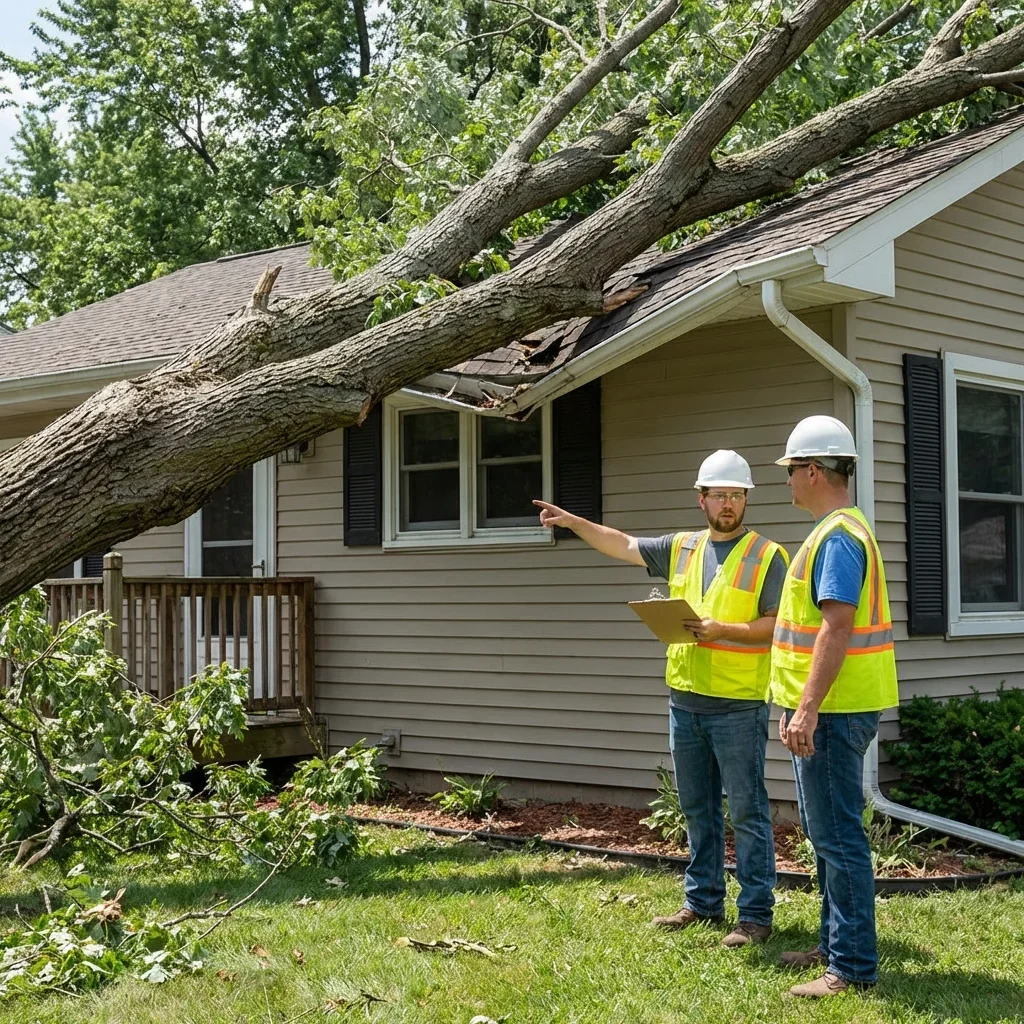 Contractor Selection for Repairs — tree fell on house