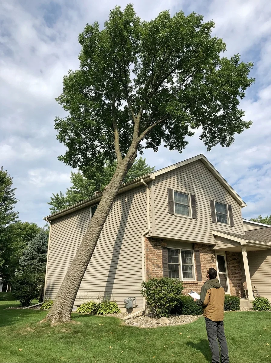 Tree Leaning Toward House