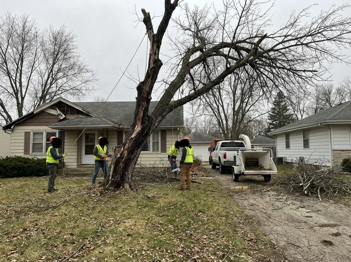 Emergency Tree Service — dead tree with peeling bark and no leaves