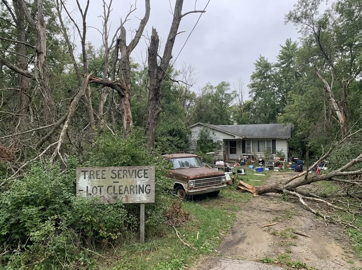 Reclaim your overgrown lot with our hazardous tree removal services