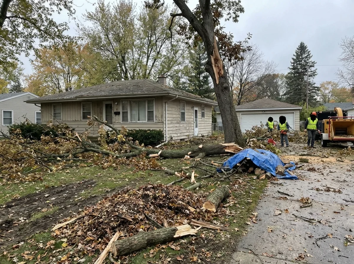 Storm-damaged trees left a mess? We'll clear debris and restore your yard