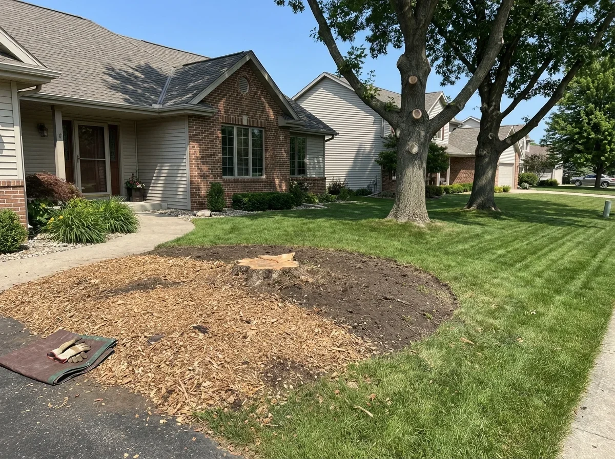 Yard restored: Stump vanished, leaving a clean slate for landscaping
