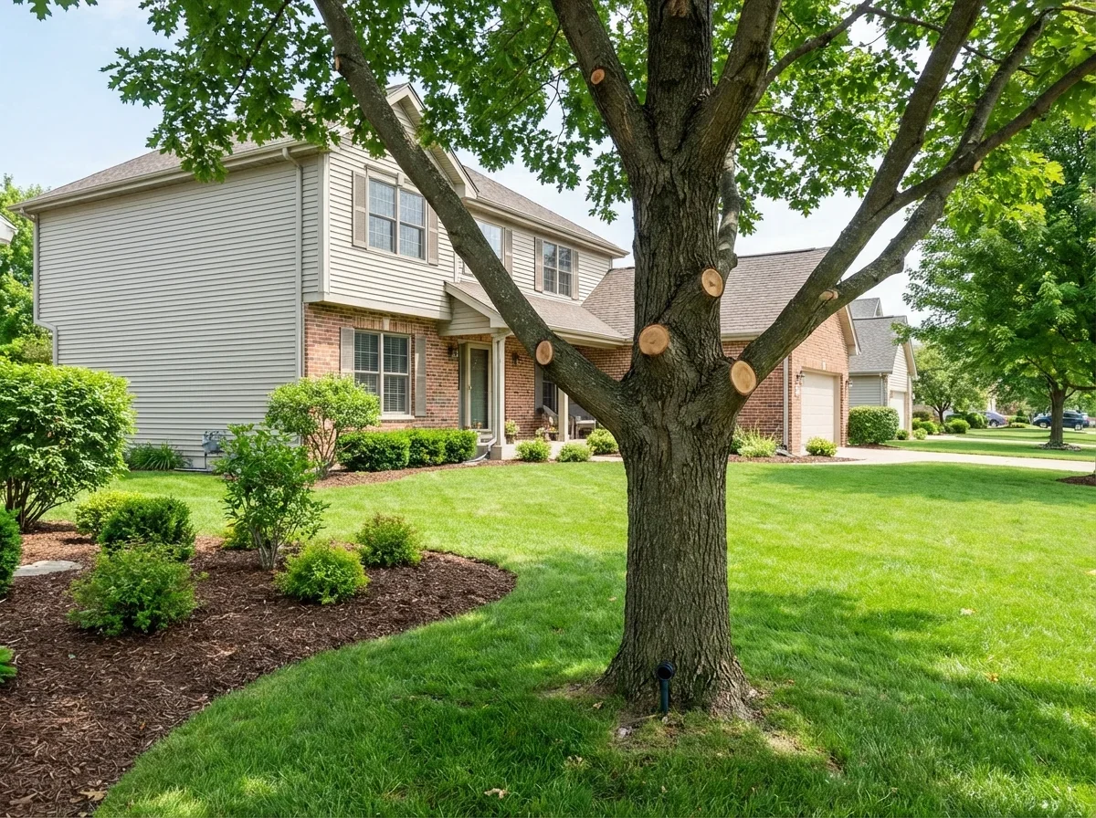 Tree Disease Treatment — freshly completed professional tree disease treatm