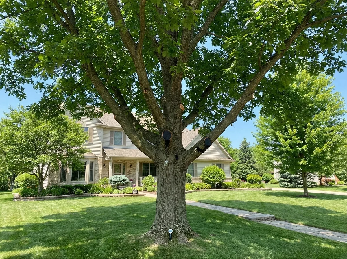 Tree Disease Treatment — freshly completed professional tree disease treatm