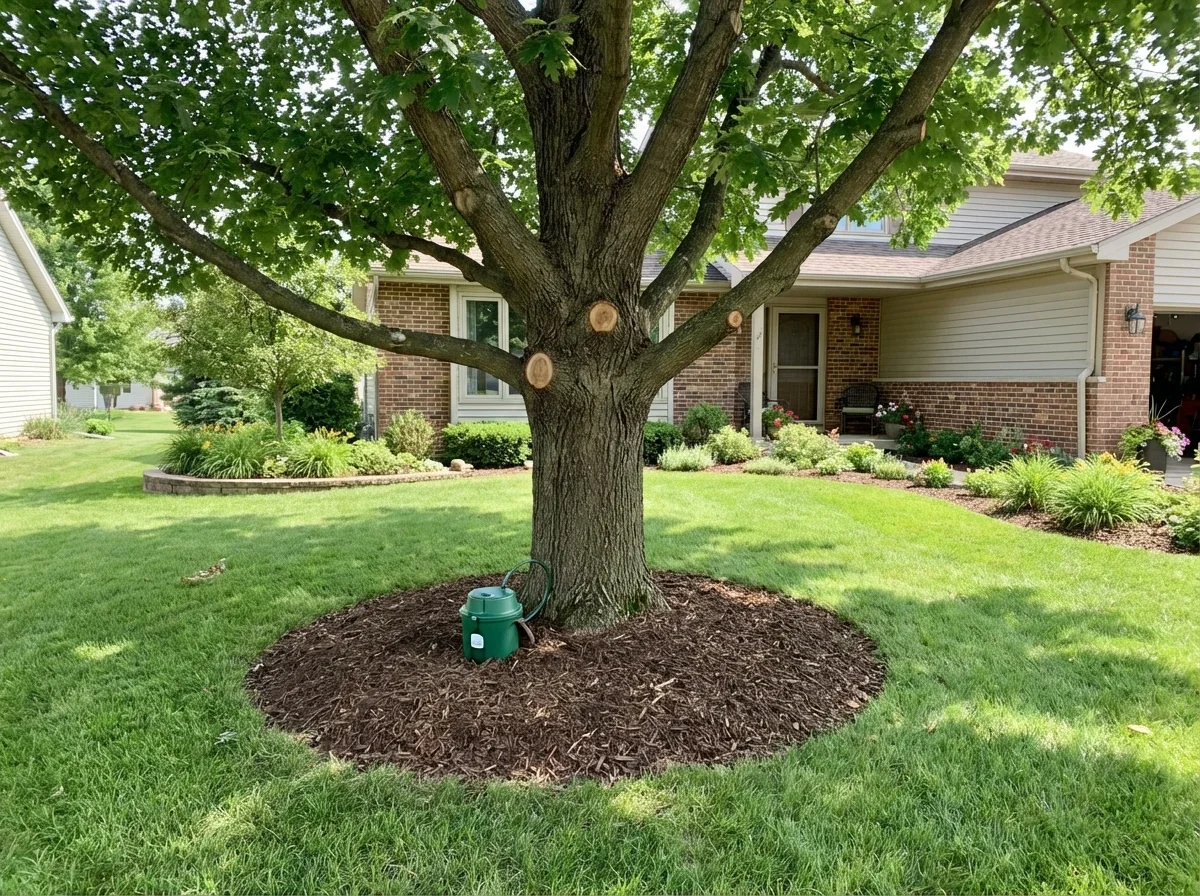 Tree Disease Treatment — freshly completed professional tree disease treatm