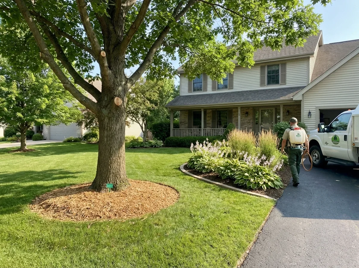 Tree Disease Treatment — freshly completed professional tree disease treatm