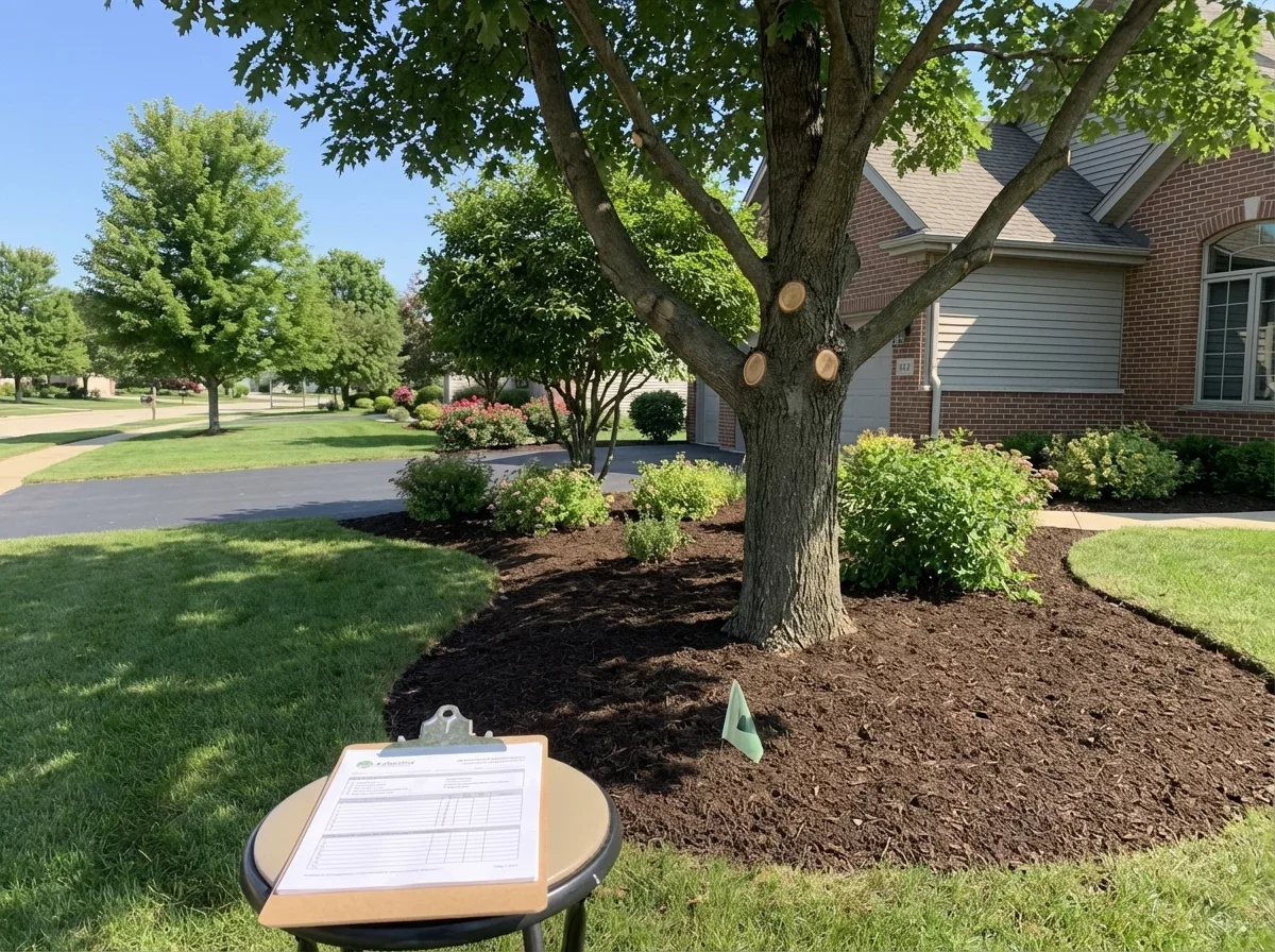 Tree Health Assessment — freshly completed professional tree health assessm