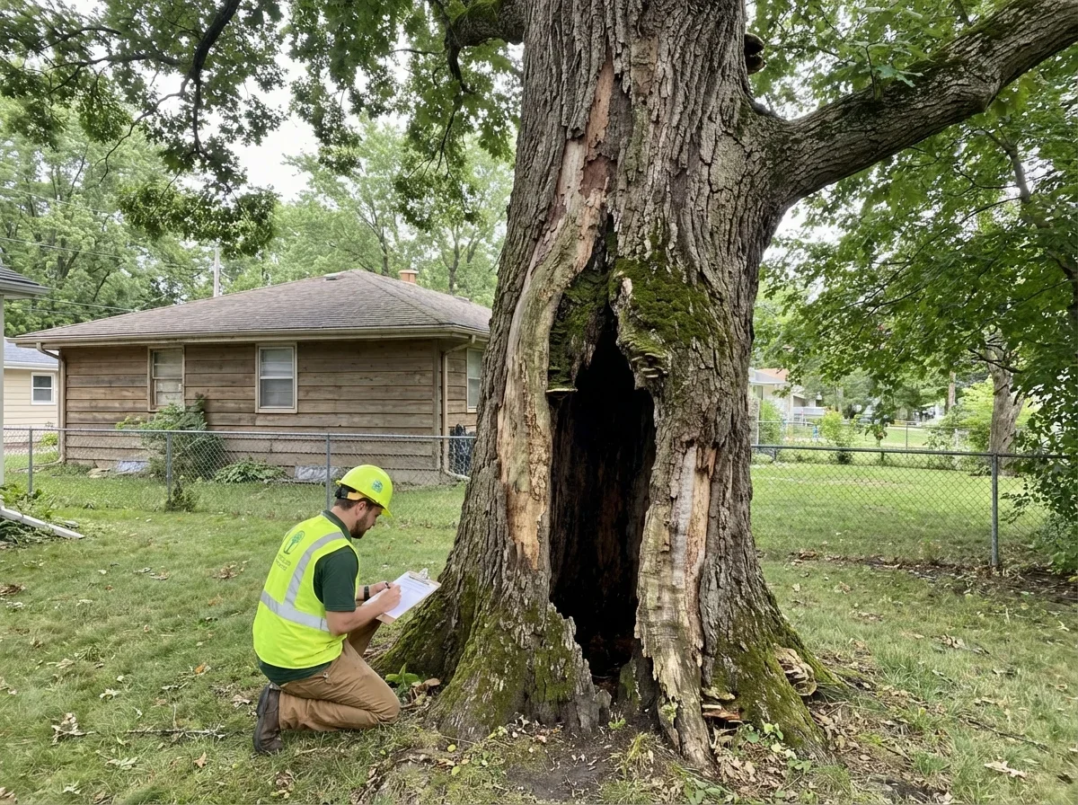 Tree Risk Assessment (TRAQ) — tree with large cavity showing signs of decay