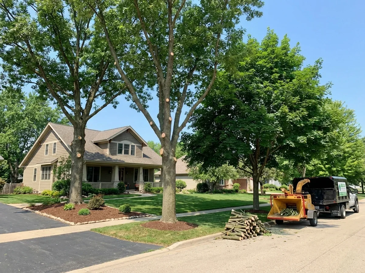 Tree Trimming & Pruning — freshly completed professional tree trimming & pru